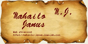 Mahailo Janus vizit kartica